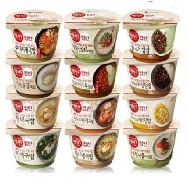 제일제당 CJ컵반 컵밥6개 세트 간편식 비빔밥 국밥 덮밥 프리미엄컵밥 6개입, (컵반) 치킨마요덮밥 x 6개, 166.8g