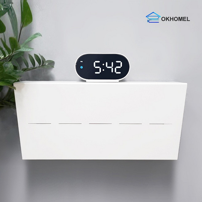 벽콘센트가리개 셋탑박스거치대 공유기숨기기 사운드바거치대 콘센트커버 덮개 콘솔박스, 콘솔박스 시크블랙, 소형 50cm, 1개