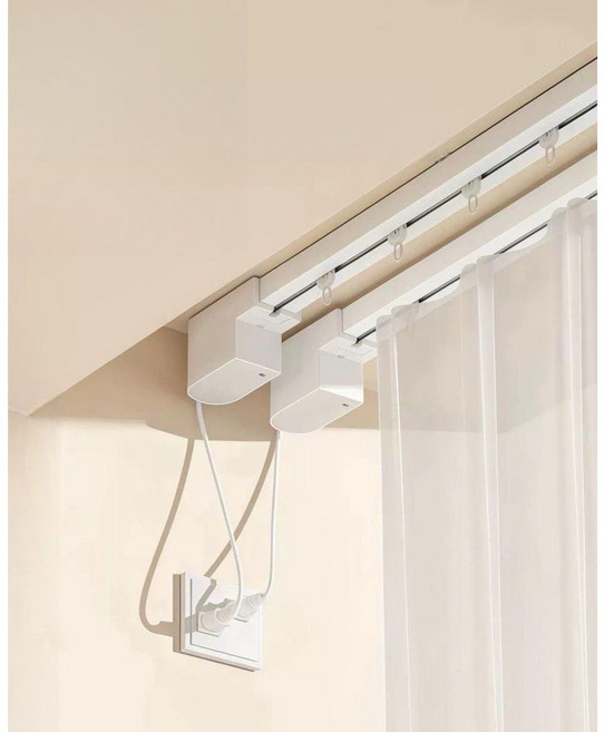 스위치봇 전동 커튼 리모컨 자동 원격 스마트 무타공 브라켓 커텐설치, 트랙 길이2.5m  리모컨 포함