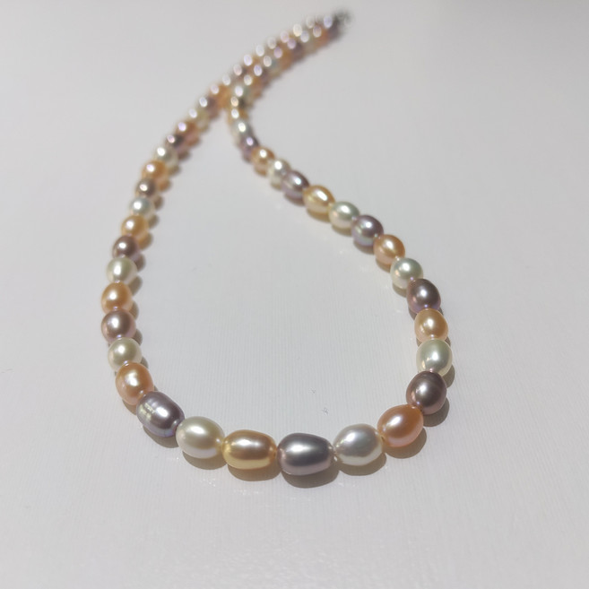 캔디컬러 천연 담수 진주 목걸이 / 데일리 럭셔리 목걸이 / 선물추천
