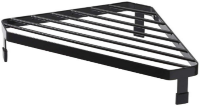 생활의정석 인덕션 코너 삼각 선반, 블랙, 1개