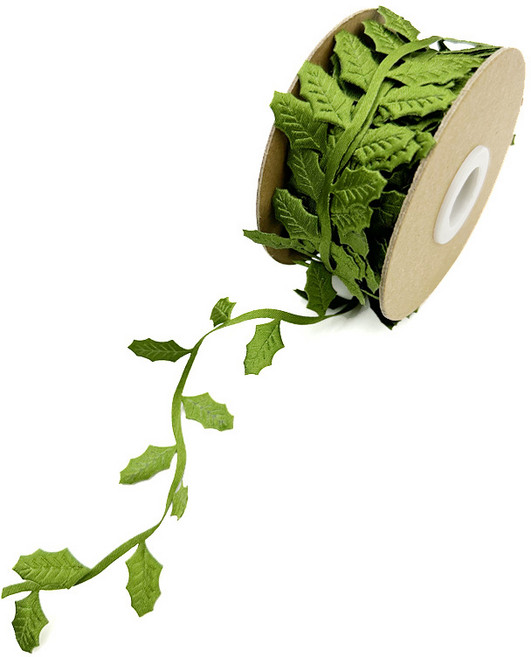 나뭇잎 끈 선물 포장 용품 소품 셀프 인테리어, 2개, 그린