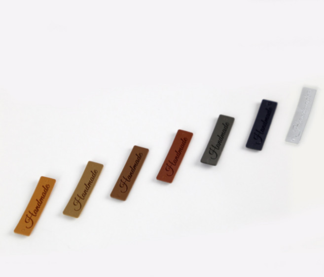 [앵콜스] [가죽라벨]빈티지가죽 핸드메이드 라벨 뜨개부자재 빈티지가죽, 실버메탈 (낱개), 1개