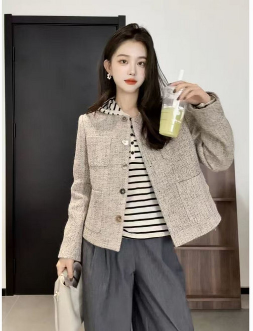 쩐쿠 여성 라운드 캐주얼 블레이져 K0128