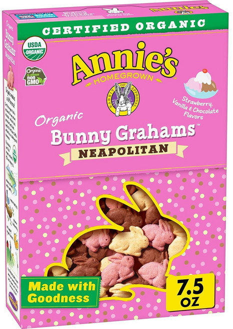 애니스 홈그로운 버니 베이크드 그레이엄 스낵 나폴리탄 딸기 바닐라 & 초콜릿, 1개, 213g