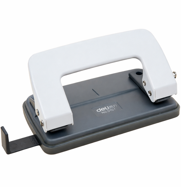 무아랑 눈금가이드 안전잠금 2공펀치, 1개, 화이트