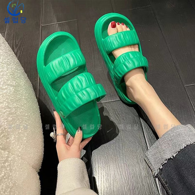 셀럽당 모던 컴포트 통굽 스니커즈 미끄럼 방지 샌들 여성 아웃도어 비치화