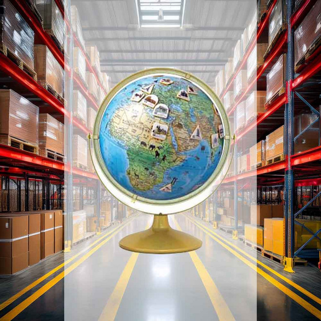 지구본 H45cm 철재받침 지리 지구봉 교구 교육 회전 초등학교