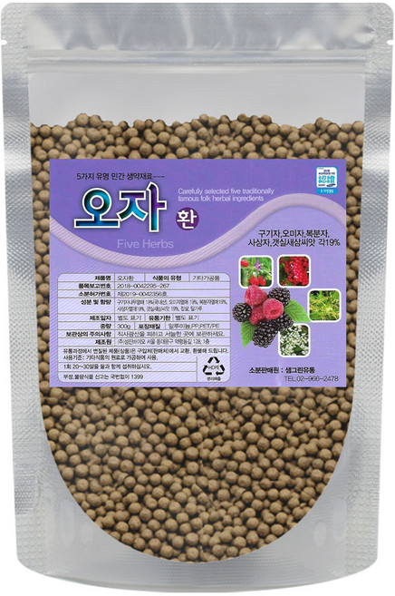 오자환 (실속형) 구기자 오미자 사상자 토사자 함유, 1개, 300g