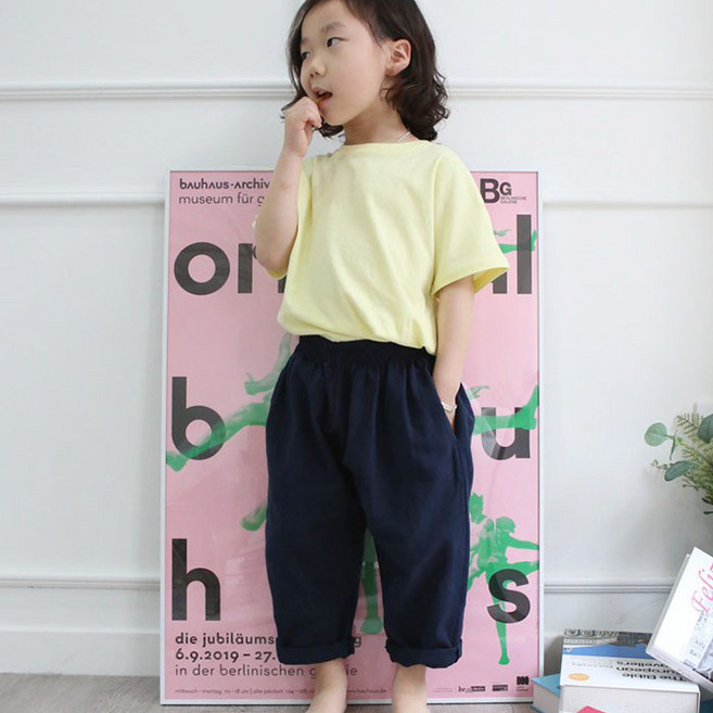 아이크레용 아동용 린넨 배기팬츠