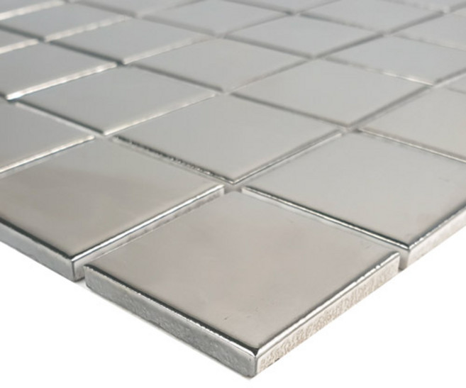 중앙데코 자기질모자이크타일 48mm 메탈실버[은장 은색] (10장이상 사은품), 1개