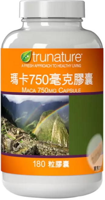 trunature 瑪卡750毫克膠囊 180粒, 1個