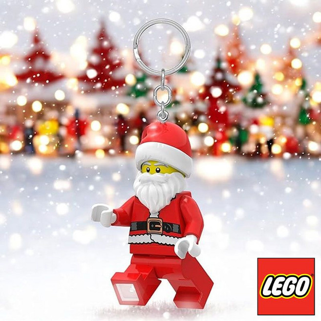 레고 산타 키체인 KE189 라이트 피규어 열쇠고리 키링, 1개, 혼합색상