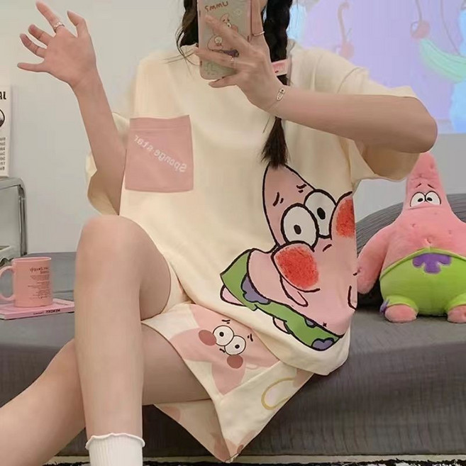 100%純棉長袖睡衣女春秋季學生可外穿家居服套裝