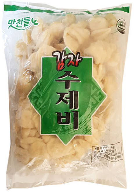 (무)(냉동)맛찬들감자수제비 1kgX10개, 10개, 1kg
