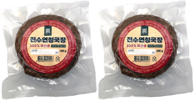 전수연 청국장 국산콩으로 전통방식 발효, 2개, 200g