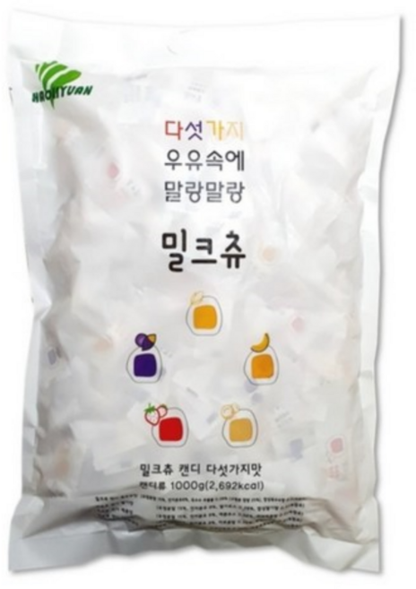 하오리위안 밀크츄 캔디 다섯가지맛, 1kg, 2개