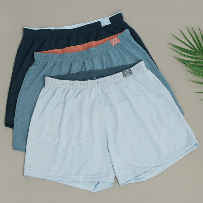 엠알주니어 3매 구성 인견 주니어 트렁크 가슬가슬 시원한 촉감 슬럽사 로고라벨 주니어 박서 팬티 3매 TV722