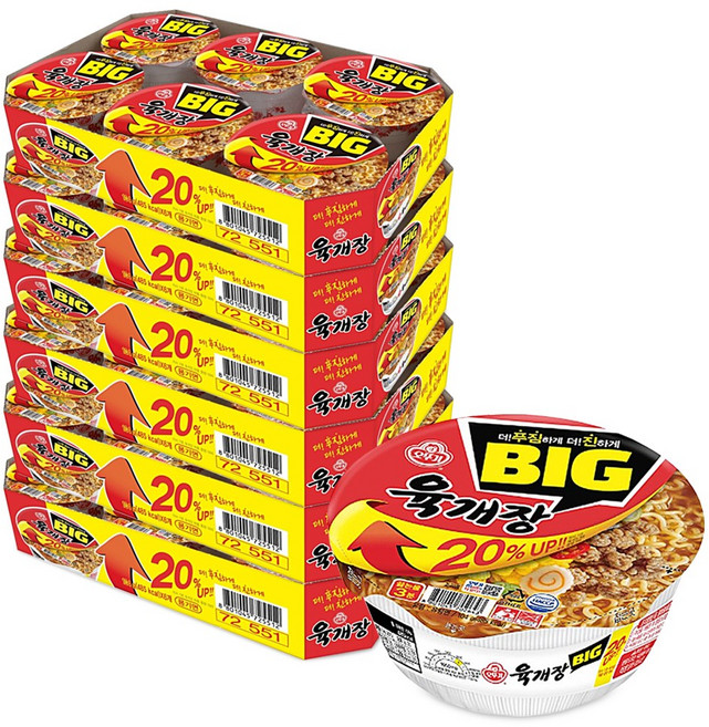 오뚜기 육개장 컵 104g, 60개