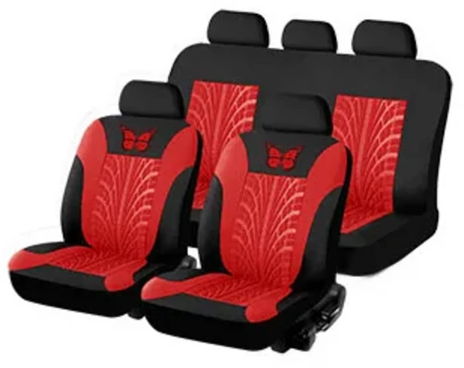 자동차 시트 커버 풀 유니버설 닛산 혼다 CRV Hrv Kia Sorento Toyota Corolla 4Runner Camry Hyundai Ford, 05 Red--5 seats