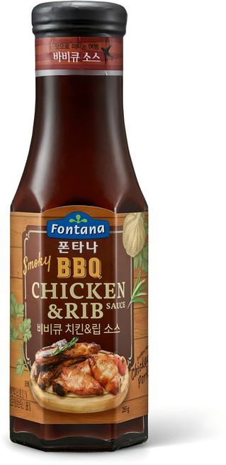 폰타나 스모키 비비큐 치킨 앤 립 소스, 285g, 1개