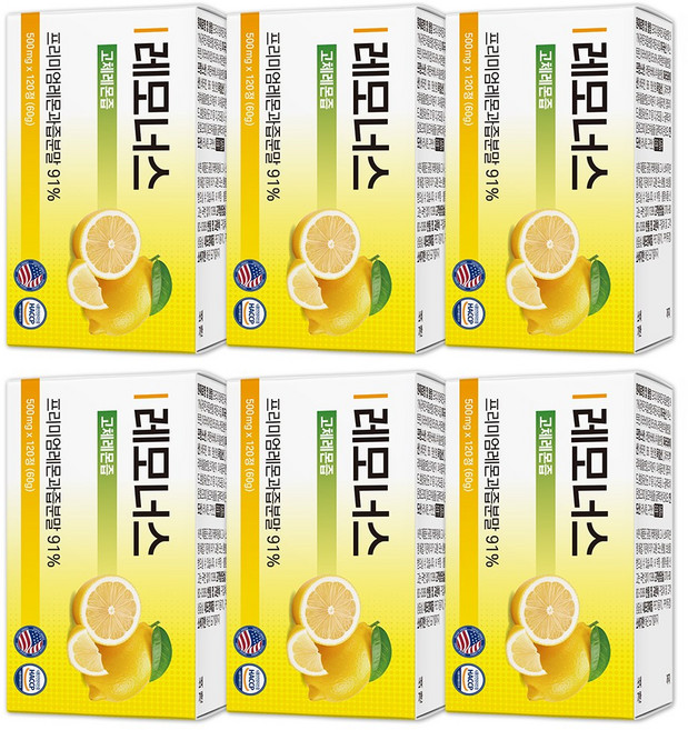 레모너스 고체레몬즙, 6개, 120정