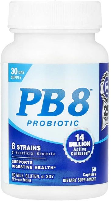 뉴트리션나우 PB 8 프로바이오틱 140억 캡슐 60정(캡슐당 70억), 1개, 60정 - 쿠팡
