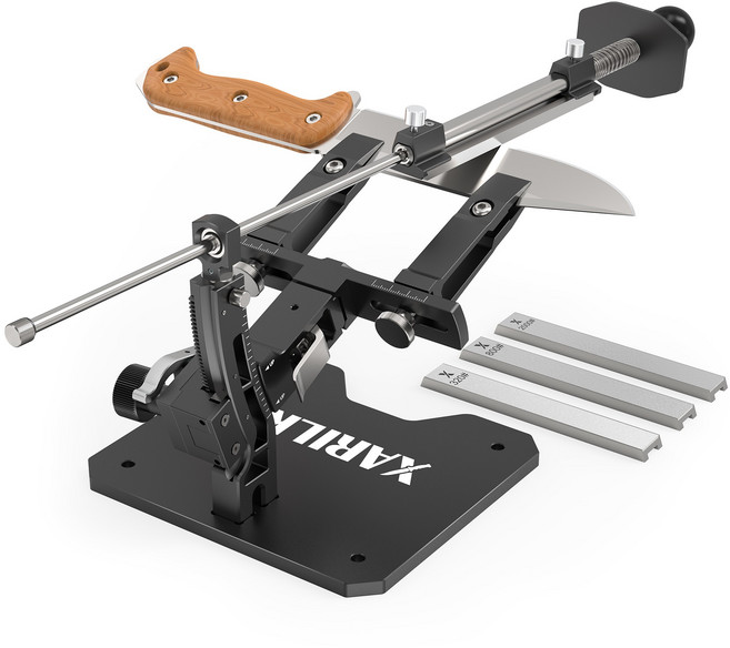 XARILK 고급 수동 칼갈이 멀티 나이프 샤프너 칼가는기계 GEN3 칼갈이, Black, 1세트