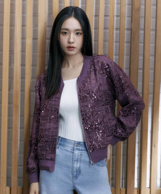 매장정품 셀렙샵에디션 CELEBSHOP EDITION 안은진 스팽글 봄버 점퍼 2048133823 146787