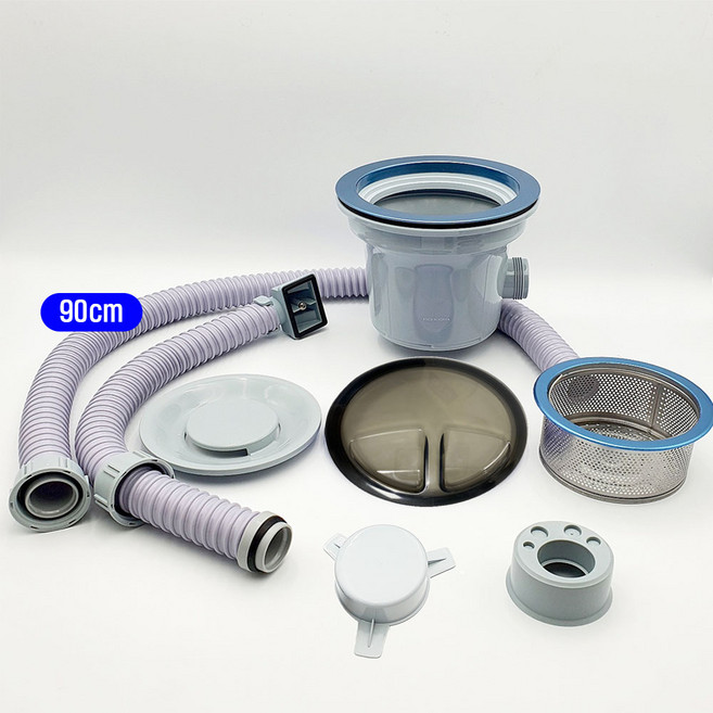 주방 싱크대 배수구 세트 / 일반대형 / 악취차단 배수구세트, 1개