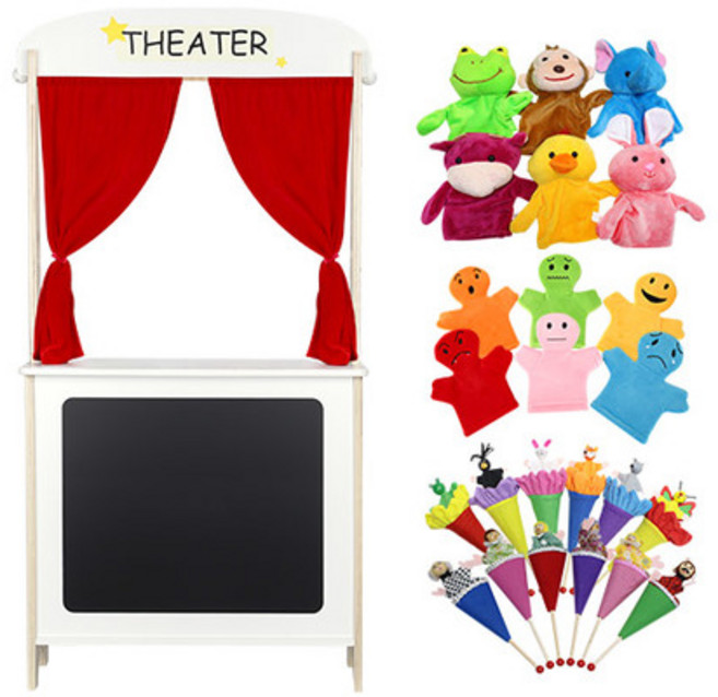 [캐스B] 플레이 빅토리아 극장풀세트(1894set) 동물 손인형 이솝우화 인형극 역할놀이