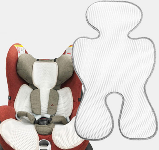 하삐 카시트 유모차 에어매쉬 시트 라이너, 그레이, 1개