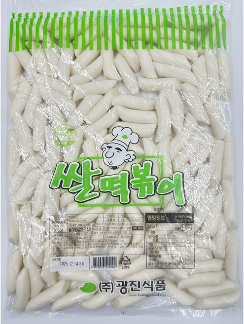 광진식품 생쌀떡볶이 떡볶이떡 쌀떡 중 1.5kg, 1개