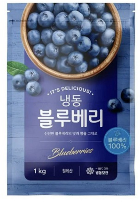 베리칠레 IQF 냉동 블루베리 칠레산 1kg, 1개