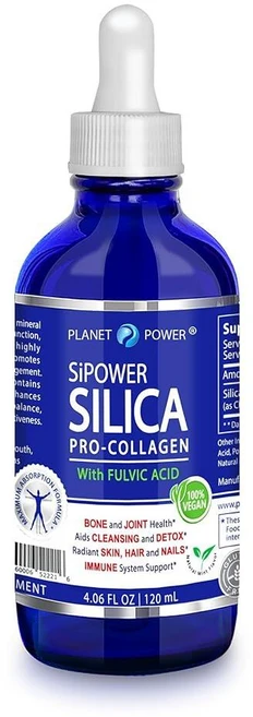 SiPower 실리카 비건 콜라겐 보충제 드롭-액체 미네랄 오르토규산(CH-OSA) + 펄빅산. 관절 뼈 머리카락 피부 손톱 면역 및 소화 건강을 위한 천연 콜라겐, SiPower 실리카 비건 콜라겐, 보충제 드롭 - 액, 1개, 120ml - 쿠팡