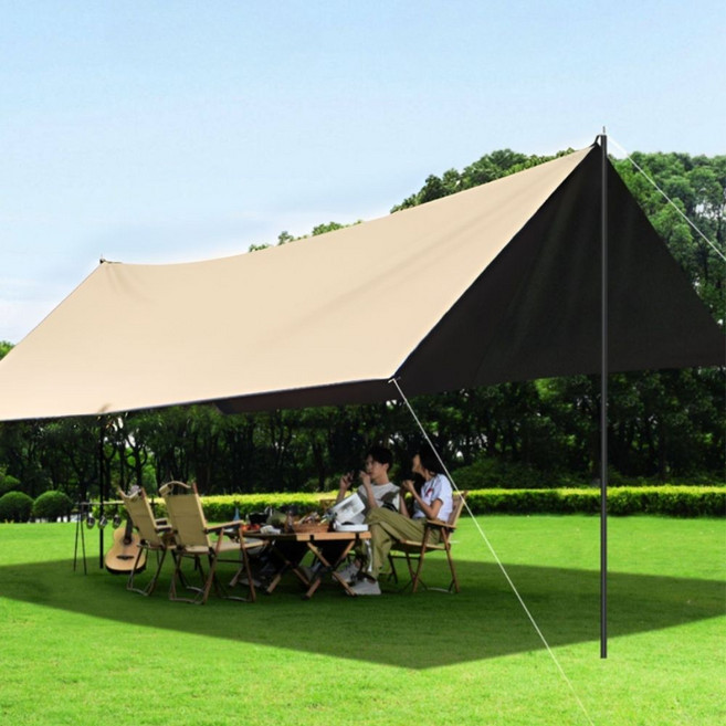 에어로프 대형 렉타 블랙 코팅 타프, 베이지