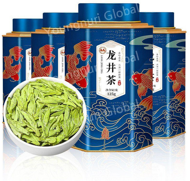 6A급 특급 녹대사(绿大师) 서호용정 명전 햇차 - 500g 대용량 마스터 셀렉션 (실속 10캔 세트), 125g