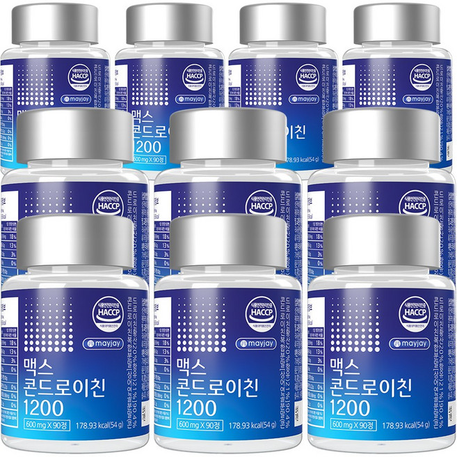 콘드로이친 1200 식약처 인증 HACCP 해썹 햇섭 상어연골 추출, 90정, 10개