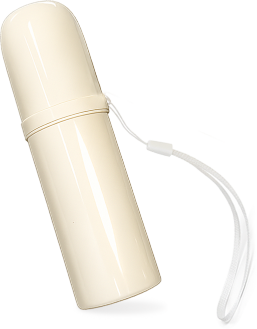 통풍 휴대용 여행용 칫솔통 양치컵 스트랩 칫솔 치약 케이스, 화이트, 1개