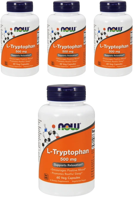 나우푸드 L-트립토판 500mg 베지 캡슐, 60정, 4개 - 쿠팡