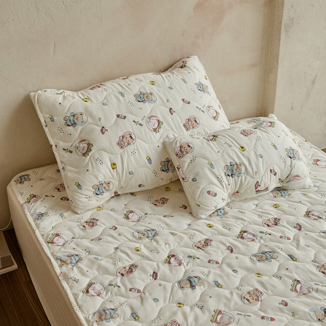 돗투돗 먼지없는 알러지케어 방수 밴딩 베개커버, 우주탐험