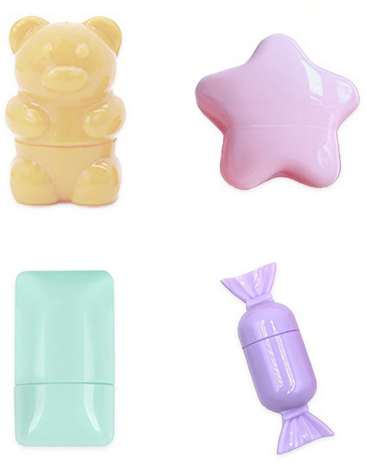 립코 실리콘 립브러쉬 옐로우베어 핑크스타 블루필로우 퍼플캔디 4종세트, 1개, 립브러쉬세트
