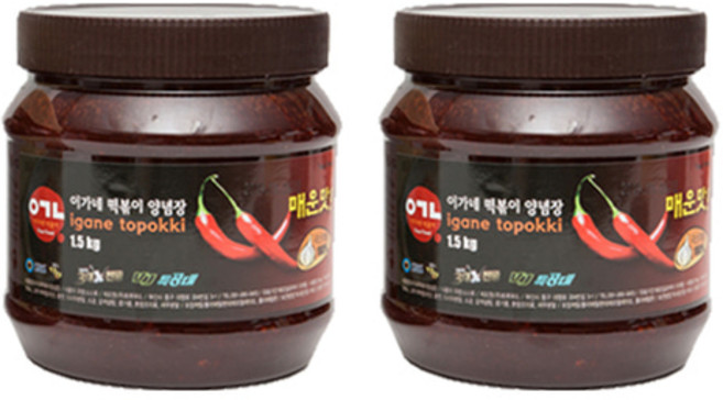 이가네 떡볶이 만능 양념장 1+1 (오리지널+집밥만능), 2개, 1.5kg
