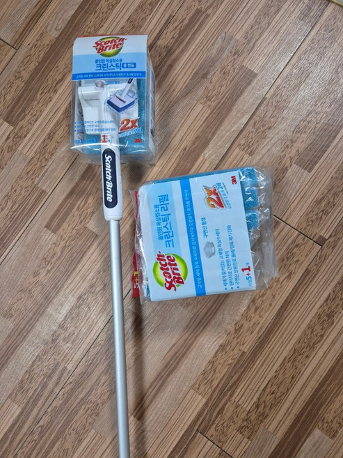 3M 스카치브라이트 욕실 화장실 청소솔 올인원 크린스틱 롱핸들+리필 8개, 2. 리필 15+2개