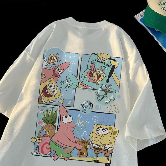 페어리아일랜드 스펀지밥 순수 면티셔츠
