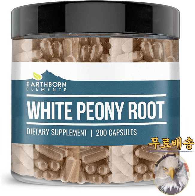 미국산 어스본 작약 200캡슐 Earthborn Elements White Peony Root 선물증정, 200정, 1개