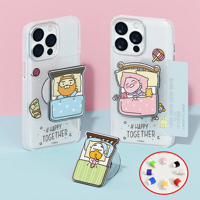 시안샵 해피투게더 에폭시톡 반투명 슬림카드 케이스 / 아이폰13 12 11 MINI PRO MAX X XS XR 7 8 SE3 + 단선방지