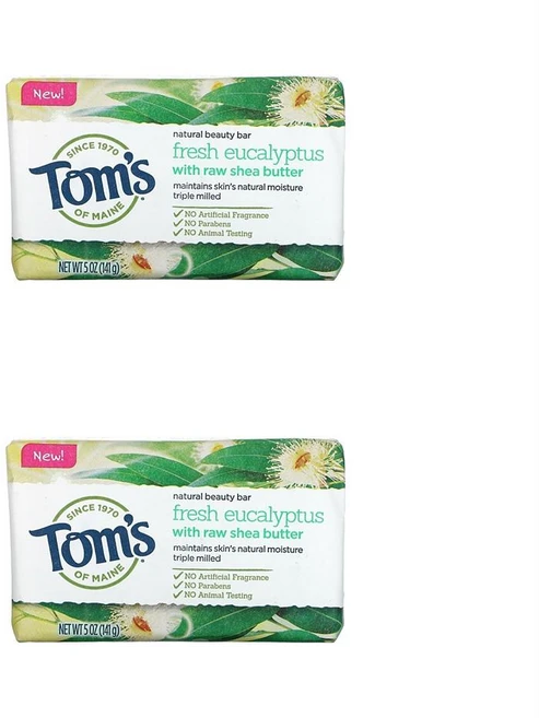 탐스 오브 메인 뷰티바 비누 141g 2팩 프레쉬 유칼립투스 Tom's of Maine Natural Beauty Bar Soap Fresh - 쿠팡