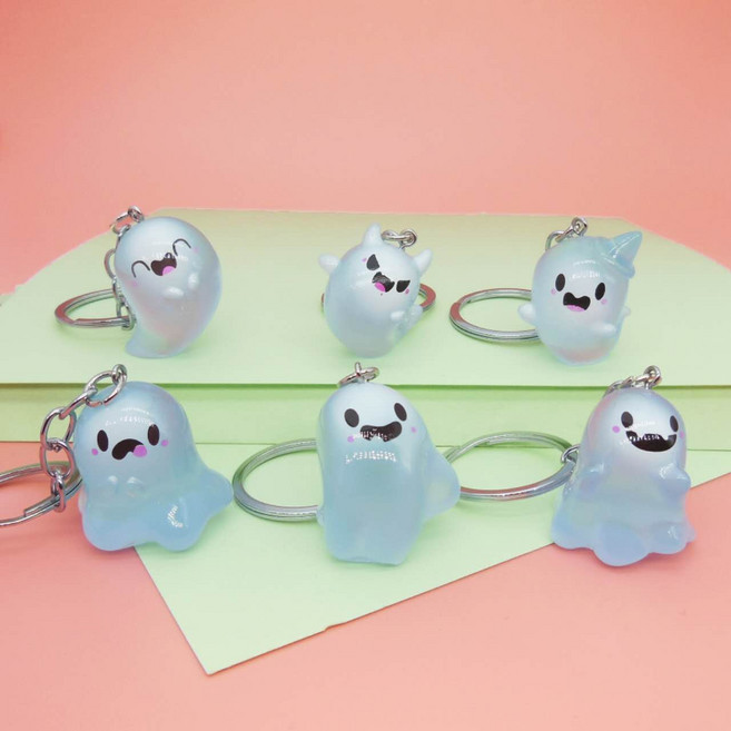다다 할로윈 야광 유령 키링세트, 1세트, 6개