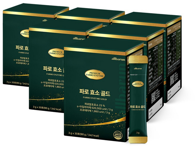 올바른건강식품 파로 효소 골드 30p, 90g, 6개